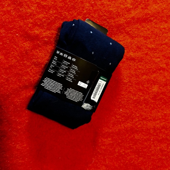 Blue and white organic cotton polka dot tights made in Italy NWT - Picture 4 of 7